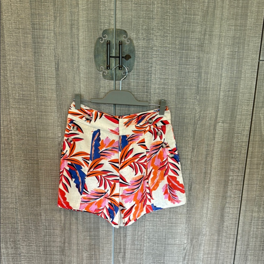 G by‎ Giuliana Black Label Papa Depandi Collab Linen Blend Short